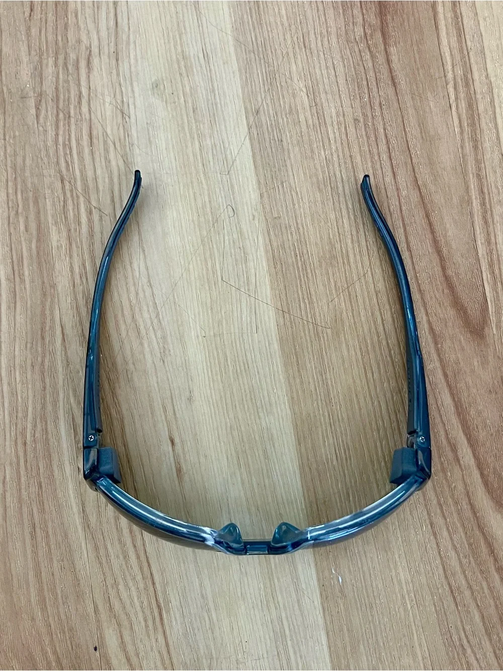 Bomber Polarized Shield Sunglasses; 3 Knicks on Right Lense-See Last Photo